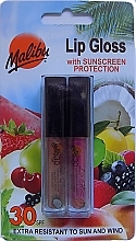 Fragrances, Perfumes, Cosmetics Set - Malibu Lip Gloss SPF30 Set (lip/gloss/2x1.5ml)