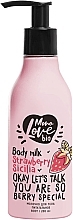 Fragrances, Perfumes, Cosmetics Nourishing Body Milk "Strawberry" - MonoLove Bio Strawberry Sicilia Body Milk