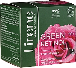 Fragrances, Perfumes, Cosmetics Nourishing Night Face Cream - Lirene Green Retinol Night Cream 50+