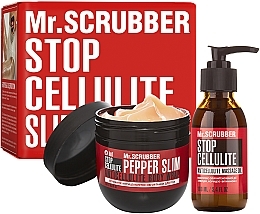 Set - Mr.Scrubber Stop Cellulite Massage Hot Pepper Slim (cr/hot/250g + oil/100ml) — photo N1