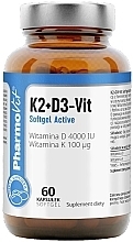 Vitamin K2 + D3 Softgels - Pharmovit Clean Label K2 + D3-Vit Softgel Active — photo N1