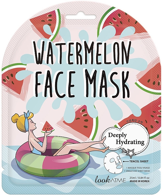 Watermelon Sheet Face Mask - Look At Me Watermelon Face Mask — photo N1