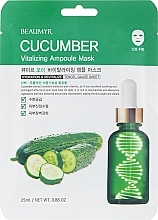 Fragrances, Perfumes, Cosmetics Ampoule Sheet Face Mask with Cucumber Extract - Beaumyr Cucumber Ampoule Mask