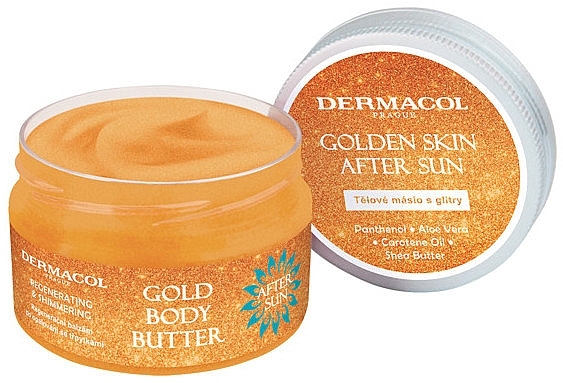 After Sun Body Butter - Dermacol After Sun Gold Regenerating Shimmering Body Butter — photo N2