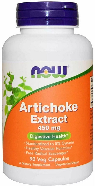 Dietary Supplement "Artichoke Extract", 450 mg - Now Foods Artichoke — photo N1