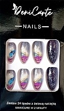 Almond Nail Tips, 24 pcs - Deni Carte Nails 7080 — photo N1