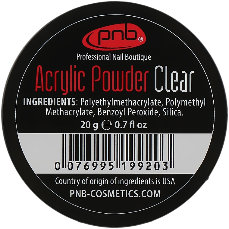 Transparent Acrylic Powder - PNB Acrylic Powder Clear — photo N2