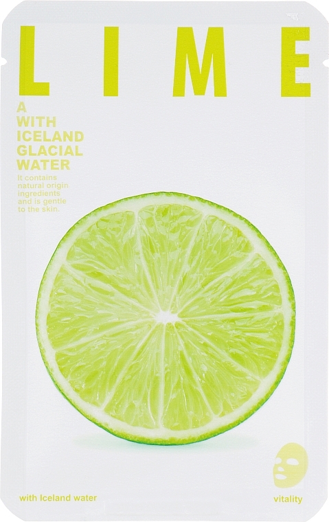 Skin Glow Facial Sheet Mask "Lime" - The Iceland Lime Mask — photo N1