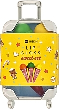 Set - HiSkin Lip Gloss Sweet Set (lip/gloss/3x6ml+case/1pc) — photo N1