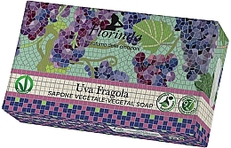 Fragrances, Perfumes, Cosmetics Natural Soap 'Italian Mosaic- Strawberry Grape' - Florinda Uva fragola