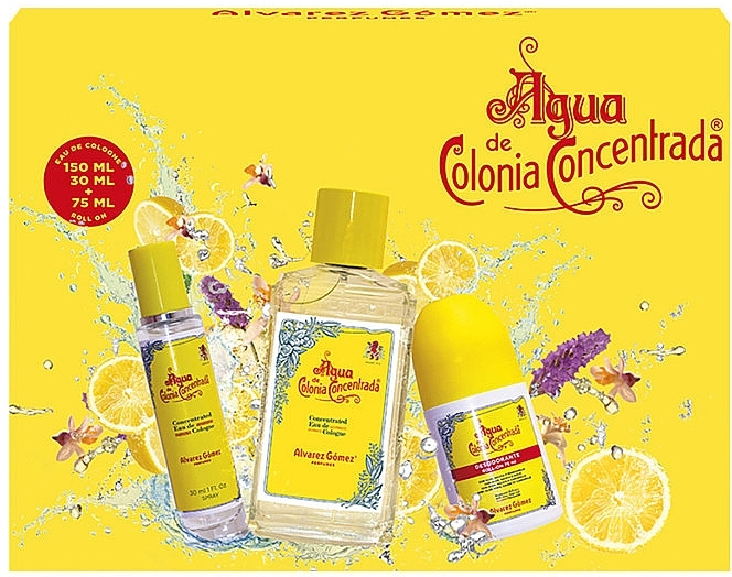 Alvarez Gomez Agua De Colonia Concentrada - Set (edc/150ml + edc/30ml + deo/roll/75ml) — photo N1