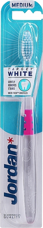 Medium Toothbrush, pink - Jordan Target White — photo N1
