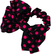 Fragrances, Perfumes, Cosmetics Scrunchie with Bow, black polka dot - Lolita Accessories