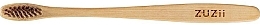 Bamboo Toothbrush with Soft Brown Bristles - Zuzii Soft Toothbrush — photo N2