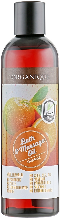 Bath and Massage Oil "Orange" - Organique HomeSpa Organique Bath & Massage Oil — photo N3