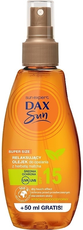 Tanning Matcha Oil SPF15 - Dax Sun — photo N1