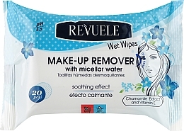 Fragrances, Perfumes, Cosmetics Makeup Removing Wet Wipes with Micellar Water - Revuele Wet Wipes Makeup Remove With Micellar Water