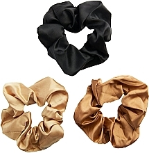 Fragrances, Perfumes, Cosmetics Wide Satin Scrunchie, 3 pcs - Revolution Haircare Satin Wide Scrunchies