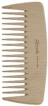 Comb LG362N, 13.8 x 6.5 cm, beech wood - Janeke Beech Wide-Teeth Styling Comb — photo N1