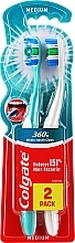 Supercleanliness Toothbrush, medium, turquoise + gray - Colgate — photo N1