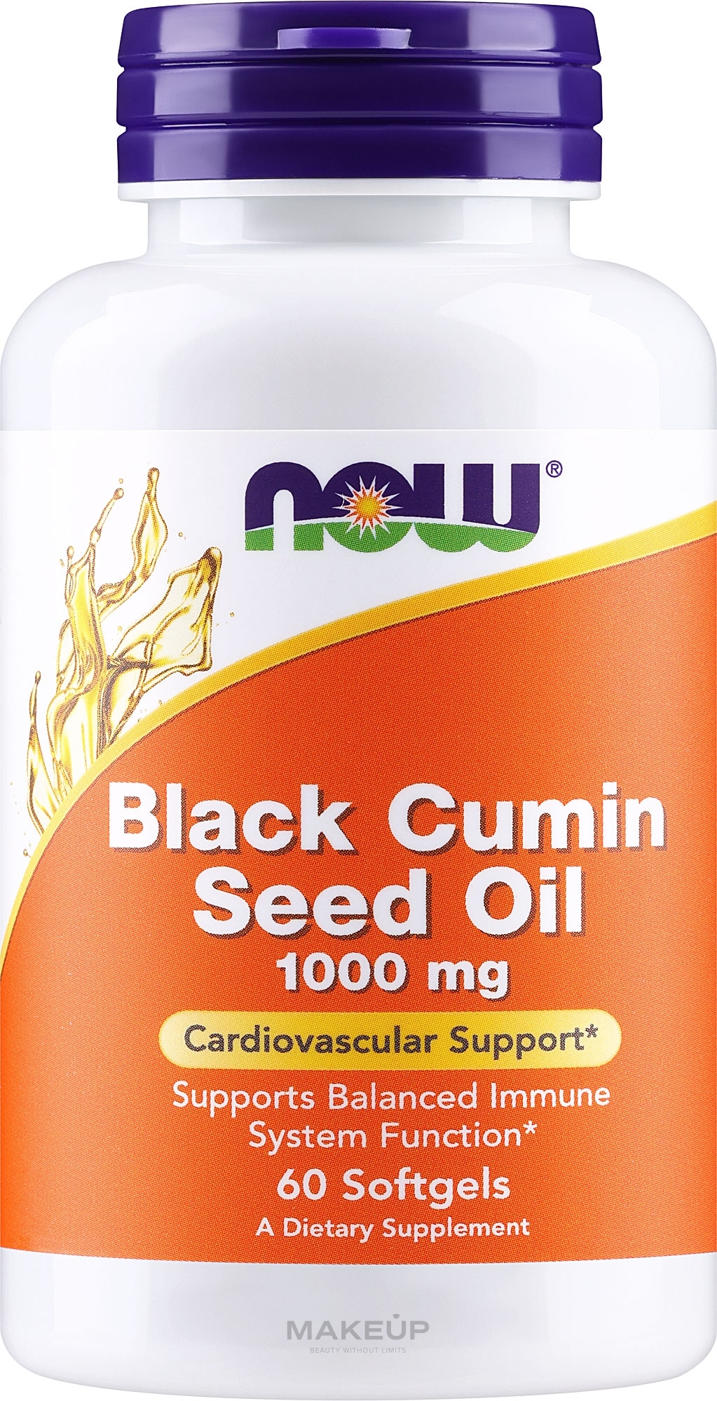 Dietary Supplement 'Black Cumin Oil 1000 mg' - Now Foods — photo 60 szt.