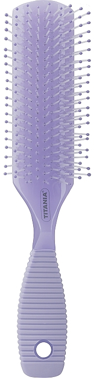 9-Row Oval Massage Brush, lilac - Titania — photo N1