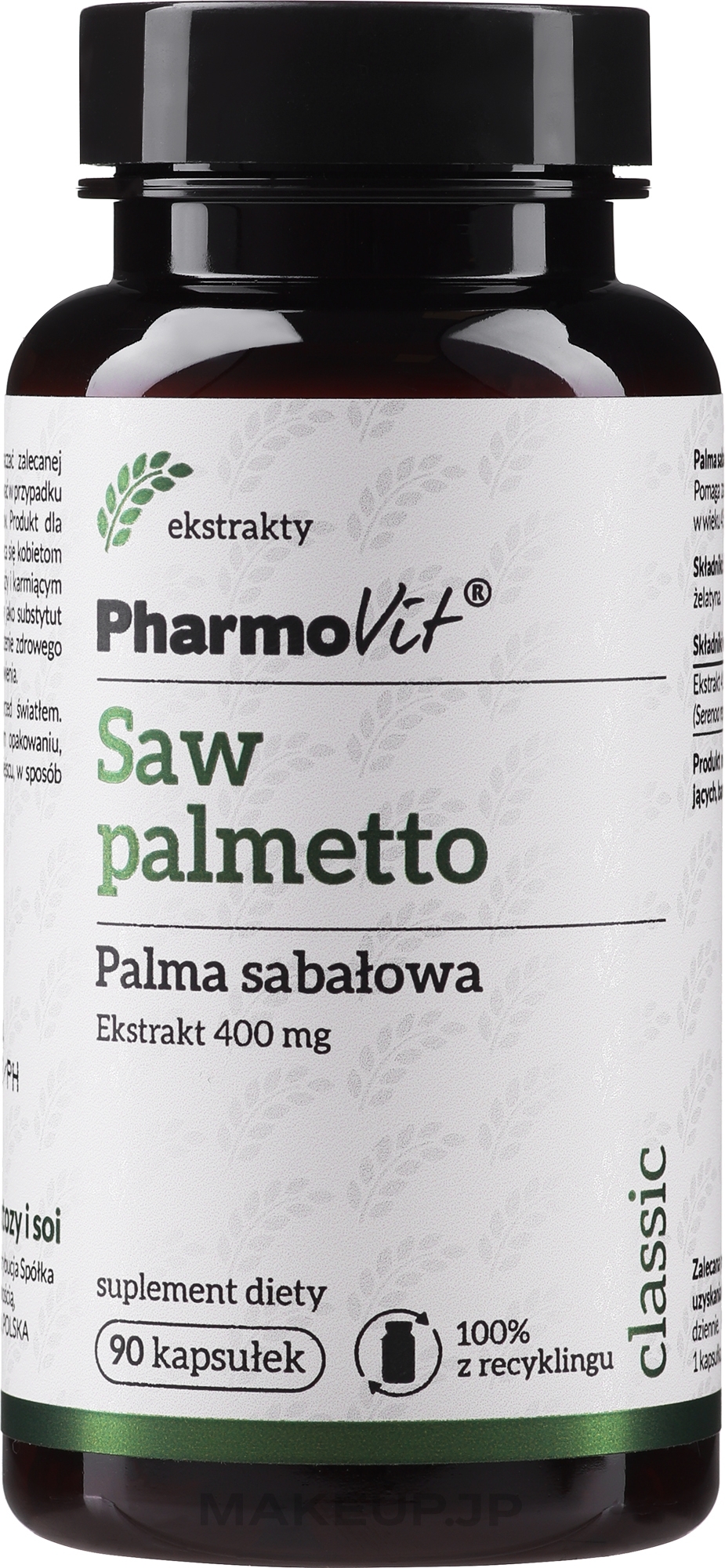 Prostate Dietary Supplement - Pharmovit Saw Palmetto — photo 90 szt.