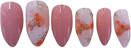 Fake Nails, beige marble, 24 pcs. - Deni Carte 3278 — photo N2