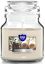 Fragrances, Perfumes, Cosmetics Scented Candle in Jar 'Spa Care' - Bispol Aura Scented Candle Self Care Spa