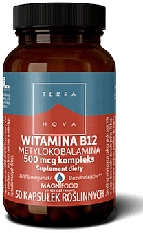 Dietary Supplement - Terranova Vitamin B12 Methylcobalamin 500mcg — photo N2