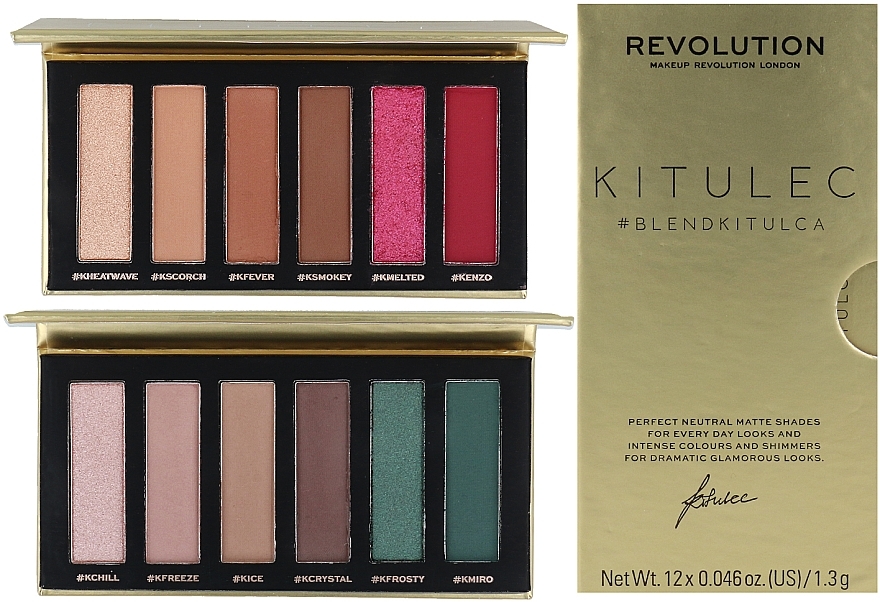 Eyeshadows - Makeup Revolution X Kitulec Blend Kit Eyeshadow Palette — photo N1