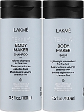 Hair Volume Set - Lakme Teknia Body Maker (shm/100ml + balm/100ml) — photo N6