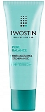 Fragrances, Perfumes, Cosmetics Night Cream for Normal and Combination Skin - Iwostin Pure Balance