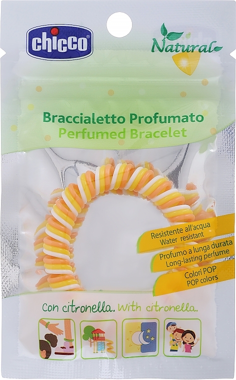 Perfumed Anti-Mosquito Bracelet, orange-yellow-white - Chicco Perfumed Bracelet — photo N1