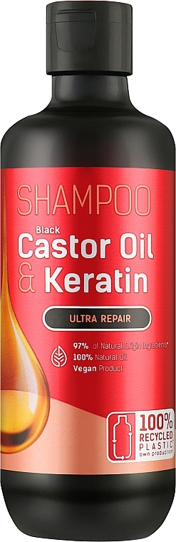 Black Castor Oil & Keratin Shampoo - Bio Naturell Shampoo — photo N1