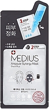 Fragrances, Perfumes, Cosmetics Face Mask - Medius 2 Step Ampoule Synergy Mask Black Plus