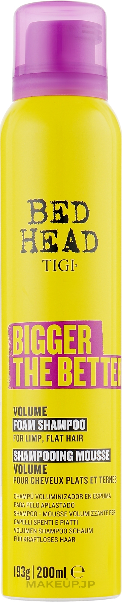 Shampoo-Foam for Volume of Thin Hair - Tigi Bed Head Bigger The Better Volume Foam Shampoo — photo 200 ml