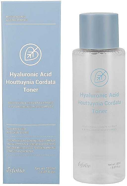 Face Toner with Hyaluronic Acid - Esfolio Hyaluronic Acid Houttuynia Cordata Toner — photo N1