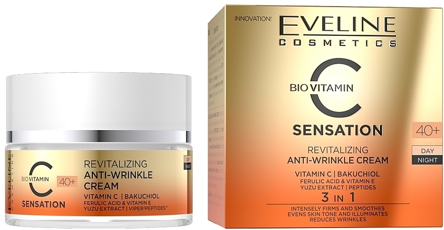 Revitalizing Anti-Wrinkle Cream 40+ - Eveline Cosmetics C Sensation Revitalizing Anti-Wrinkle Cream 40+ — photo N1