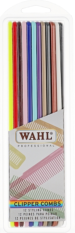 Hair Brush Set, 12 pcs. - Wahl Clipper Combs — photo N1