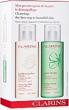 Fragrances, Perfumes, Cosmetics Set - Clarins Cleansing Duo For Combination And Oily Skin (milk/400ml + lot/400ml)