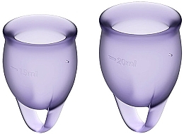 Menstrual Cup Set, purple - Satisfyer Feel Confident Menstrual Cups Lila — photo N1