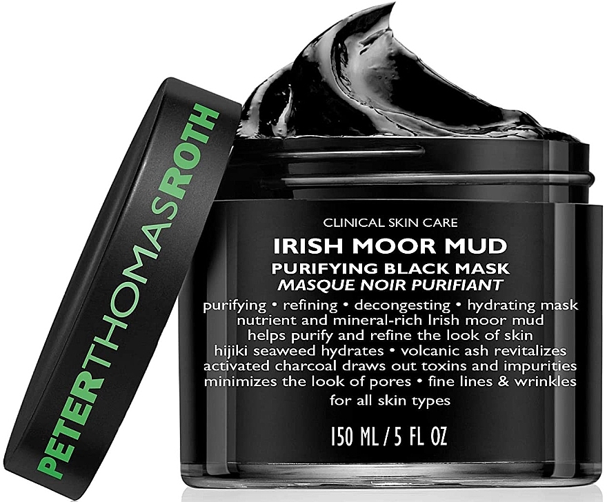 Cleansing Face Mask - Peter Thomas Roth Irish Moor Mud Purifying Black Mask — photo N4