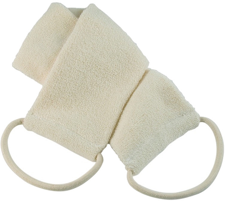 Bath Massage Band, nettle and cotton, beige - Naturae Donum Scrub Band Nettle & Cotton — photo N1