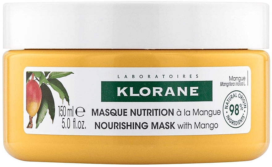 Mango Oil Mask for Dry & Damaged Hair - Klorane Hair Mask with Mango Butter — photo N1