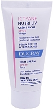 Fragrances, Perfumes, Cosmetics Moisturizing Face Cream for Dry and Very Dry Skin - Ducray Ictyane Rich Cream SPF 30