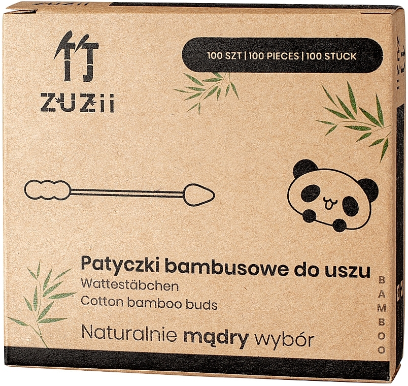 Bamboo Cotton Buds with Different Tips - Zuzii Bamboo Cotton Buds — photo N1