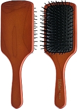 Wooden Massage Hair Brush 01994, square - Eurostil Paddle Brush — photo N2