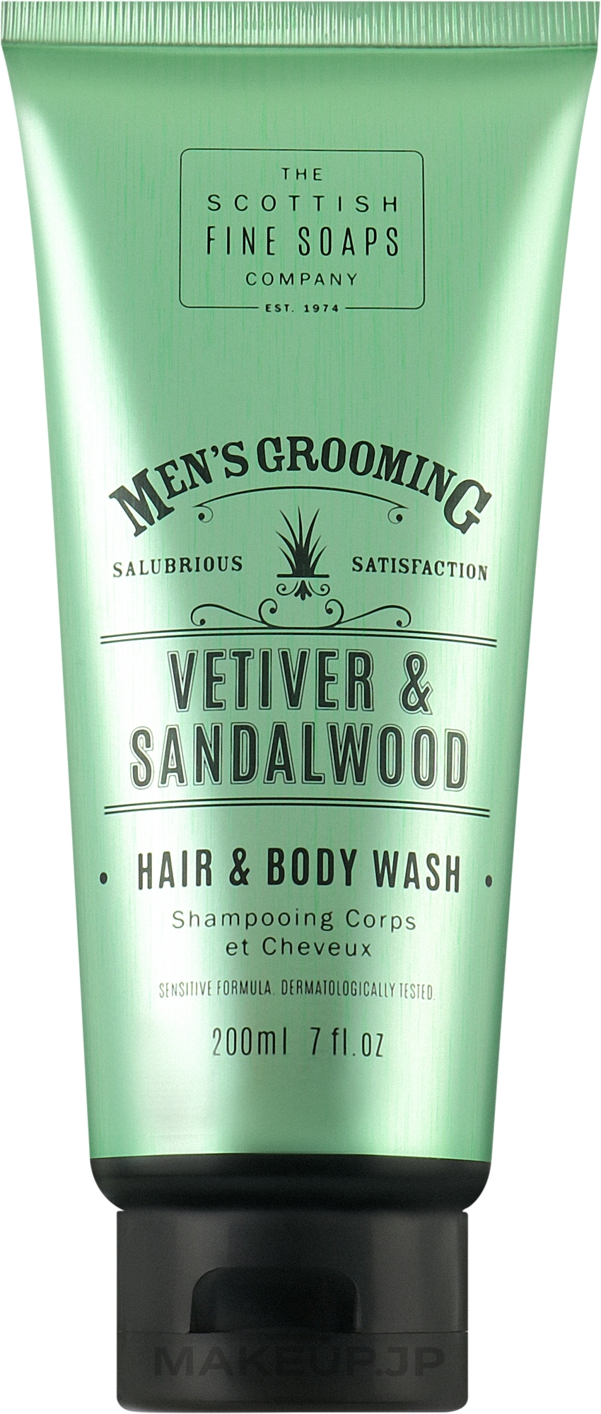Vetiver & Sandalwood Shower Gel-Shampoo - Scottish Fine Soaps Vetiver & Sandalwood Hair Body Wash — photo 200 ml