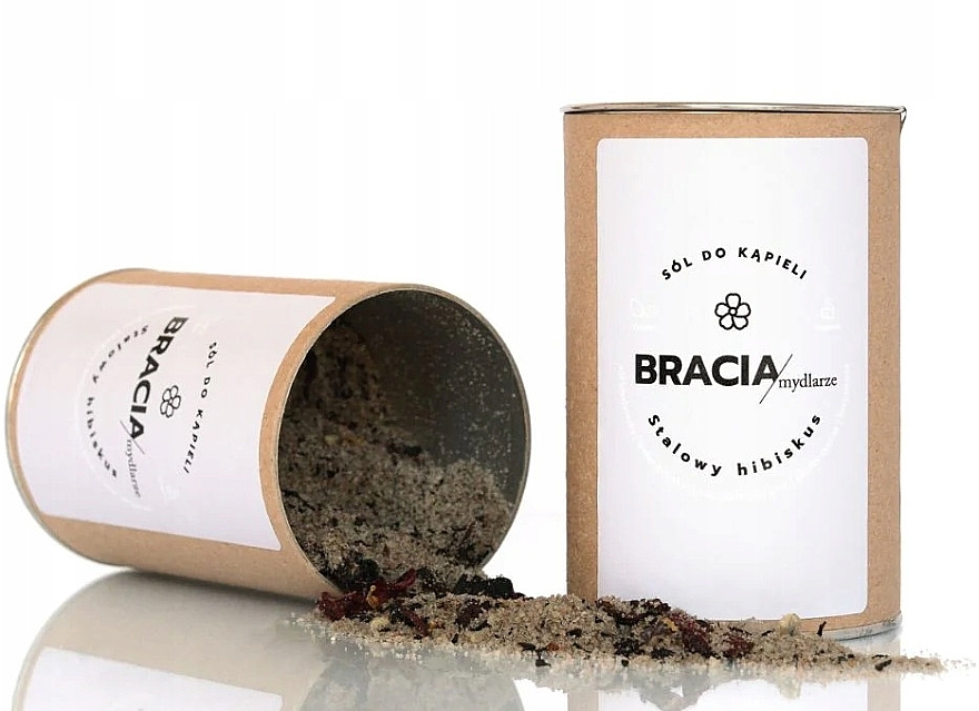 Bergamot Bath Salt 'Hibiscus' - Bracia Mydlarze Bath Salt Steel Hibiscus — photo N2